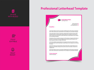Professional letterhead template design vector illustration