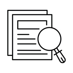 search, find, file, magnifying glass, document, file find icon