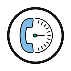 call, time, speed, fast call services icon