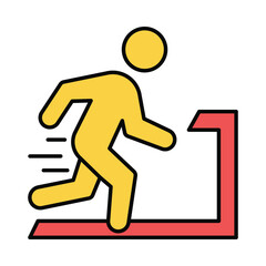man, treadmill, fitness, workout, gym equipment, treadmill icon
