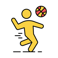 man, football, ball, outdoor sports icon