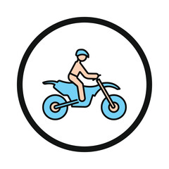 bike, riding, man, motorbike, motor cycle, rider, bike rider icon