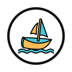ship, boat, sail boat, vacation, summer boat icon