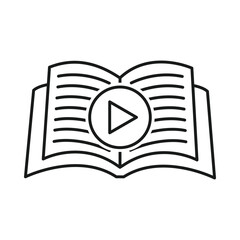 book, video, education, learning, book video icon