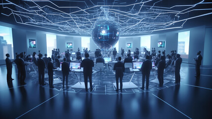 Business network concept. Management strategy. Human resources.