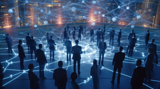 Business network concept. Management strategy. Human resources.