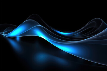 blue light on black background