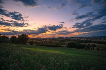 Sunset landscape, Marche region of Italy