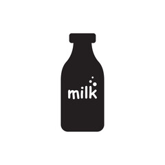 Title: Milk bottle vector icon. Natural milk flat sign design. Milk symbol pictogram. UX UI icon