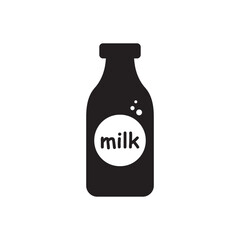 Title: Milk bottle vector icon. Natural milk flat sign design. Milk symbol pictogram. UX UI icon