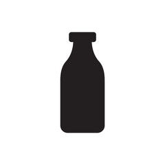 Title: Milk bottle vector icon. Natural milk flat sign design. Milk symbol pictogram. UX UI icon
