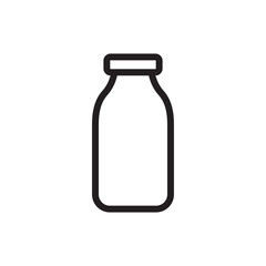 Milk bottle vector icon. Natural milk flat sign design. Milk symbol pictogram. UX UI icon