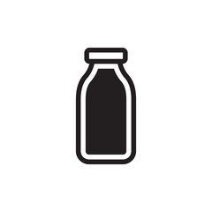 Milk bottle vector icon. Natural milk flat sign design. Milk symbol pictogram. UX UI icon