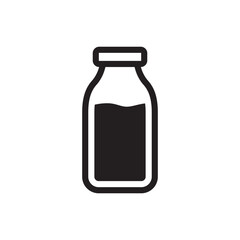 Milk bottle vector icon. Natural milk flat sign design. Milk symbol pictogram. UX UI icon