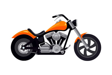 motorcycle isolated on white background vector illustration