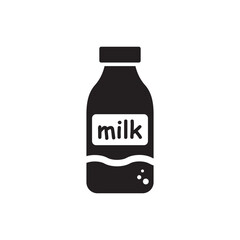 Milk bottle vector icon. Natural milk flat sign design. Milk symbol pictogram. UX UI icon