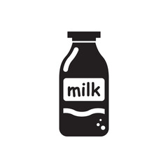 Milk bottle vector icon. Natural milk flat sign design. Milk symbol pictogram. UX UI icon