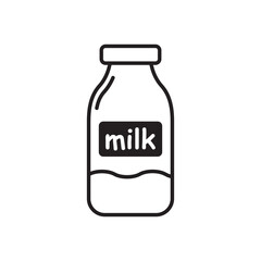 Milk bottle vector icon. Natural milk flat sign design. Milk symbol pictogram. UX UI icon