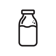 Milk bottle vector icon. Natural milk flat sign design. Milk symbol pictogram. UX UI icon