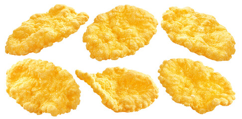Corn Flakes isolated on white background, clipping path, full depth of field