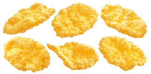 Corn Flakes isolated on white background, clipping path, full depth of field