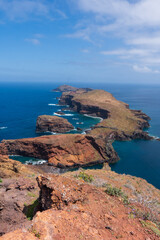 Beauty nature scenery of Madeira island. Atlantic ocean, Portugal. Viewpoint Ponta do Rosto in eastern part, Ponta de sao Lourence peninsula