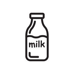 Milk bottle vector icon. Natural milk flat sign design. Milk symbol pictogram. UX UI icon