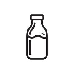 Milk bottle vector icon. Natural milk flat sign design. Milk symbol pictogram. UX UI icon