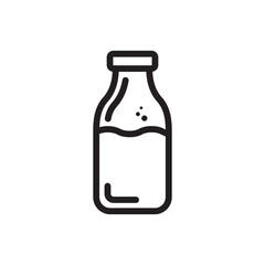 Milk bottle vector icon. Natural milk flat sign design. Milk symbol pictogram. UX UI icon