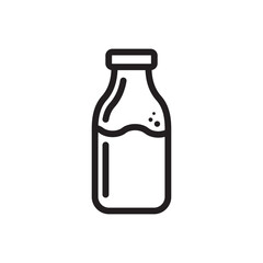 Milk bottle vector icon. Natural milk flat sign design. Milk symbol pictogram. UX UI icon