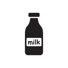 Milk bottle vector icon. Natural milk flat sign design. Milk symbol pictogram. UX UI icon