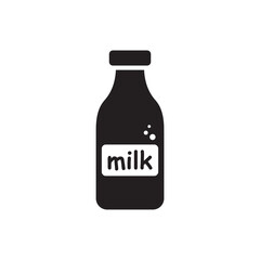 Milk bottle vector icon. Natural milk flat sign design. Milk symbol pictogram. UX UI icon