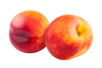 Peach, Nectarine, isolated on white background, full depth of field