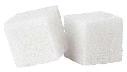 cane sugar cube isolated on white background, clipping path, full depth of field