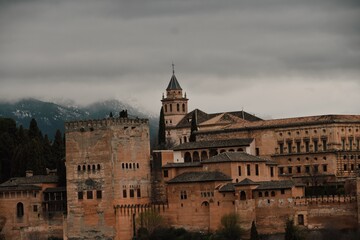Fototapeta premium The Alhambra in Granada Palace -Castle, Spain 