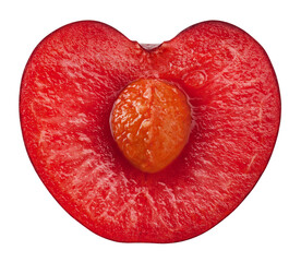 Cherry isolated on white background, full depth of field