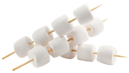 marshmallow isolated on white background, clipping path, full depth of field