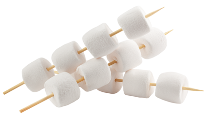 marshmallow isolated on white background, clipping path, full depth of field