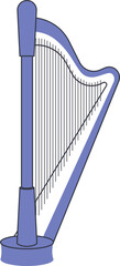 Harp. Ancient stringed instrument, symbol of Ireland.