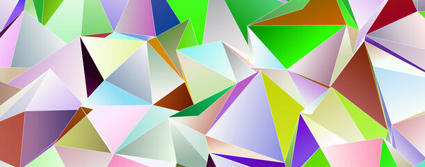 Fototapeta na wymiar 3d Triangles, abstract background. Design wallpaper.