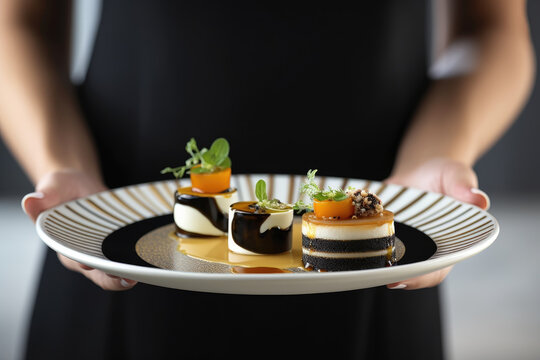 Michelin-Starred Delights: Indulge in the Culinary Masterpieces and Sophisticated Plating of a Gourmet Restaurant - Ai Generative