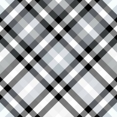 Seamless tartan pattern for plaid, fabric, textile, clothes, tablecloth and other things. Vector image. black white background.