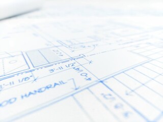 House plan project engineering design on side view