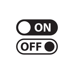 On off vector icon. Switch button flat sign design. On Off switch symbol pictogram. Power button icon. UX UI icon 