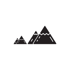Mountain vector icon. Mountain flat sign design. Mountain symbol pictogram. UX UI icon