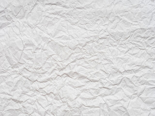 White crumpled paper texture. Blank soft page pattern for winter season.