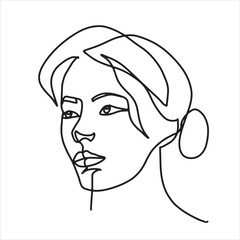 Female beauty and skin care line art design cosmetic shop beauty salon