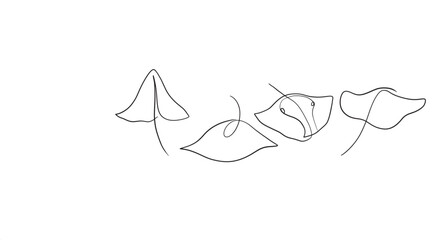 Obraz premium Marine Friends: Cute Cartoon Animals clipart coloring set sea