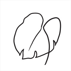 Spring, cute, children and flowers easter bunny hand painted illustration