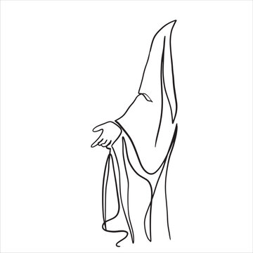 recommend clip art: Continuous line, one-line, Mother Mary prayer, Christianity, Biblical scripture